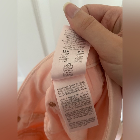 Mother Pink Lemonade Looker Ankle Step Fray Jeans - Picture 12 of 12